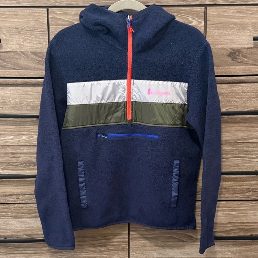 Cotopaxi Teca Fleece Hooded Half-Zip Size Medium Blue